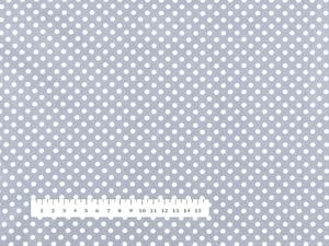 Biante Bavlnený oválny obrus Sandra SA-342 Biele bodky na sivom 130x200 cm