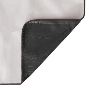 Anndora Pikniková deka 125x150 cm — hnedá s kruhmi
