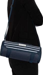 Anndora Pikniková deka 125x150 cm — modrá s pruhmi