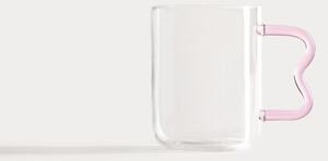 Hrnček ZIGRA priesvitný / ružový 776113 400 ml