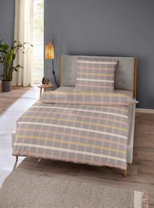 POSTEĽNÁ BIELIZEŇ, flanel, svetlohnedá, 140/200 cm - Obliečky & plachty