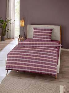 POSTEĽNÁ BIELIZEŇ, flanel, bordová, 140/200 cm - Obliečky & plachty