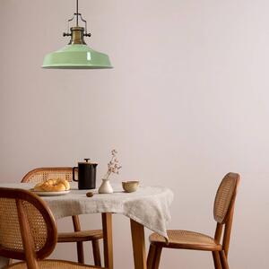 Augusta závesná lampa, mätovo zelená, Ø 40 cm, kov, vintage, Zelená, Obývacia izba / jedáleň, kov, Vintage, Závesné svietidlo