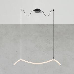 Markslöjd LED závesné svietidlo Melt, čierne/biele, dĺžka 112 cm