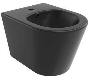 Erga Vento, závesný bidet 485x360x320 mm, čierna matná, ERG-V03-VENTO-BD-BK