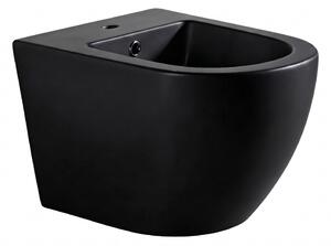 Erga Lily, závesný bidet 490x360x320 mm, čierna matná, ERG-V03-LILY-BD-BK