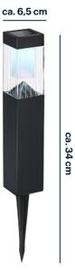 Grundig Solárne záhradné osvetlenie 1 kus - Záhradná lampa so solárnou energiou - Solárna lampa - Záhradné svietidlá - Vonkajšie LED osvetlenie - Čierna
