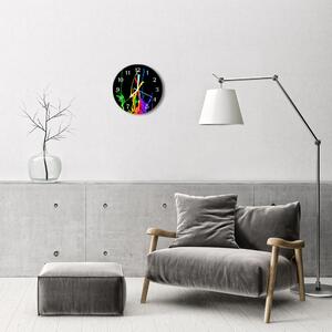 Sklenené hodiny okrúhle Farba fi 30 cm