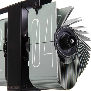 KARLSSON Tmavošedé stolné hodiny Flip – No Case Mini 20,6 × 7,5 × 13,9 cm
