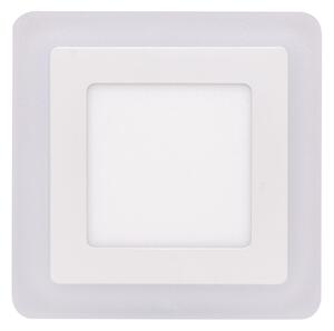 Ecolite Biely vstavaný LED panel hranatý 145 x 145mm 6W+3W podsvietený LED-DUO-S6W