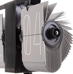 KARLSSON Šedé stolné hodiny Flip – No Case Mini 20,6 × 7,5 × 13,9 cm