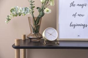 KARLSSON Budík Clock Stylish – biela ∅ 9 × 11 cm