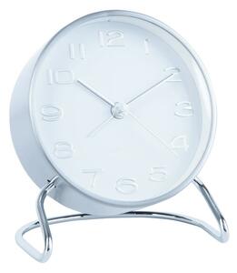 KARLSSON Budík Clock Classical – biela ∅ 9,5 × 11 cm