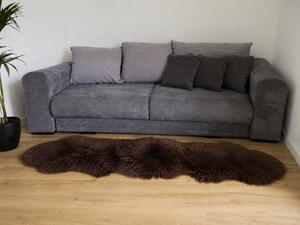 Ovčia kožušina double hnedá 180x65 cm