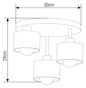 Luster na tyči 3xE27/35W/230V pr. 30 cm čierna