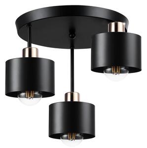 Luster na tyči 3xE27/35W/230V pr. 30 cm čierna/zlatá