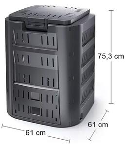 Záhradný kompostér IKL220C 220 l - čierna