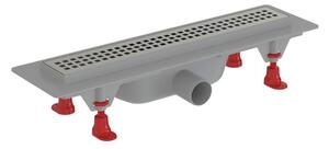 Sprchový žľab S-Line Multi 40 cm plast chrom lesk čtverečky ZLAB40