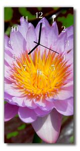 Sklenené hodiny vertikálne Farebné ľalie kvety 30x60 cm
