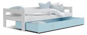 Detská posteľ so zásuvkou HUGO V - 160x80 cm - modro-biela