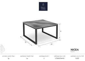 Záhradný stôl Nicea Concrete Imitation – rám 70 × 70 × 41 cm CALME JARDIN