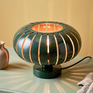 OSRAM Stolová lampa Decor Flora, tmavozelená, Ø 28 cm, E27, Zelená, Obývacia izba / jedáleň, kov, Štýl mladých, Stojacie svietidlo