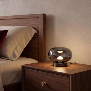 OSRAM stolová LED lampa na batérie Decor Satellite, sivá, 13 cm,, , Hliník / sivá / zinok, Obývacia izba / jedáleň, Sklo, Moderný, Stojacie svietidlo