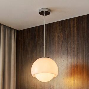 OSRAM Závesné svietidlo Decor Dome, biele, Ø 22 cm, kovové, Biela / opálová, Obývacia izba / jedáleň, kov, Moderný, Závesné svietidlo