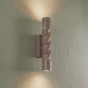 OSRAM Nástenné svetlo Decor Twirl, béžová, výška 23 cm, smer svetla hore/dole,, Krémová / jantárovo žltá, Obývacia izba / jedáleň, kov, Moderný, Nástenné svietidlo