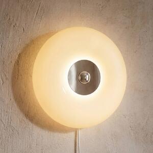 OSRAM Nástenné svetlo LED Decor Lunea, biela, Ø 30 cm, sklo, stmievateľné, Biela / opálová, Obývacia izba / jedáleň, Sklo, Moderný, Nástenné svietidlo
