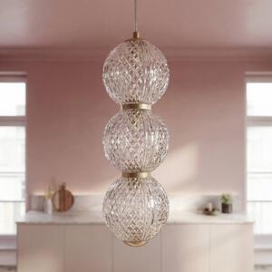 OSRAM LED závesné svietidlo Decor Xstal, farba mosadze, Ø 12 cm, Mosadz / zlato, Obývacia izba / jedáleň, Sklo, Moderný, Guľa