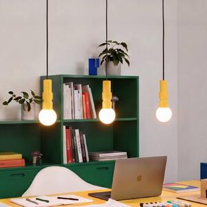 OSRAM Závesné svietidlo Decor Bolty, žlté, dĺžka 66 cm, 3-pl., Žltá / oranžová, Obývacia izba / jedáleň, kov, Štýl mladých, Závesné svietidlo