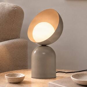 EMIBIG LIGHTING Stolová lampa Boto LN1, sivá, oceľ/sklo, výška 31 cm, G9, Hliník / sivá / zinok, Obývacia izba / jedáleň, kov, Moderný