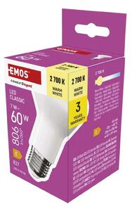 LED ŽIAROVKA KLASICKÁ R63/E27/7W(60W)/806LM/TEPLÁ BIELA