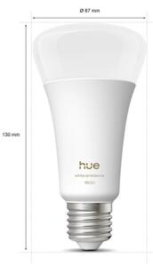 LED Stmievateľná žiarovka Philips Hue WHITE AMBIANCE E27/11,8W/230V 1000-20000K