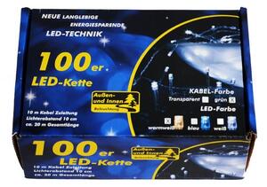 Nexos 876 Vianočná LED reťaz 10 m, 100 LED diód, teplá biela