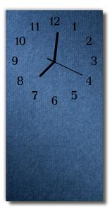 Sklenené hodiny vertikálne Modrý disk 30x60 cm