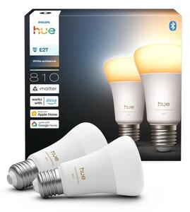 SADA 2x stmievateľných LED žiaroviek Philips Hue WHITE AMBIANCE E27/6W/230V 1000-20000K