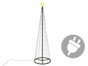 Nexos 47224 Vianočná dekorácia - svetelná pyramída stromček - 240 cm teple biela