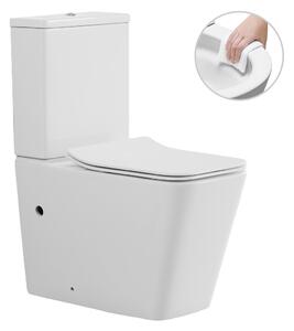 CERANO - WC kombi Bruno, Rimless + UF sedátko - biela lesklá