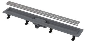 Sprchový žľab Alca 95 cm plast šedá mat čtverečky APZ9-950M