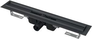Sprchový žľab Alca 75 cm nerez černá mat APZ1BLACK-750
