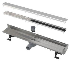Sprchový žľab Alca DOUBLE9 FIT AND GO k stene 85 cm nerez APZ23DOUBLE9850