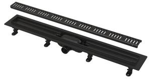 Sprchový žľab Alca 75 cm čierna mat APZ10BLACK-750M