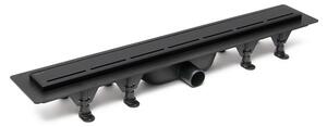 Sprchový žľab SAT 70 cm plast čierny mat ZLAB70BL
