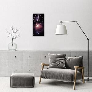 Sklenené hodiny vertikálne Vesmír vesmírna galaxie 30x60 cm