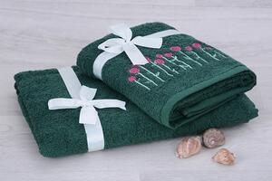 Set uteráka a osušky RUSO zelený