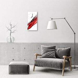 Sklenené hodiny vertikálne Umenie abstrakcie farebné grafiky 30x60 cm