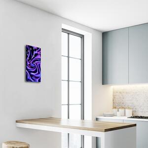 Sklenené hodiny vertikálne Zamatová plátna fialová 30x60 cm