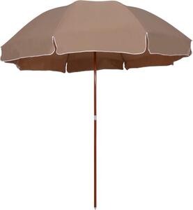 Maison Exclusive - Slnečník s oceľovým stožiarom 300 cm Taupe